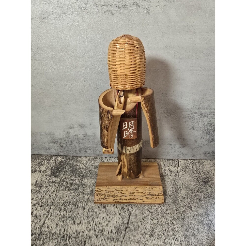 Vintage Bamboo Komosu Doll ~  Souvenir from Japan Kokeshi